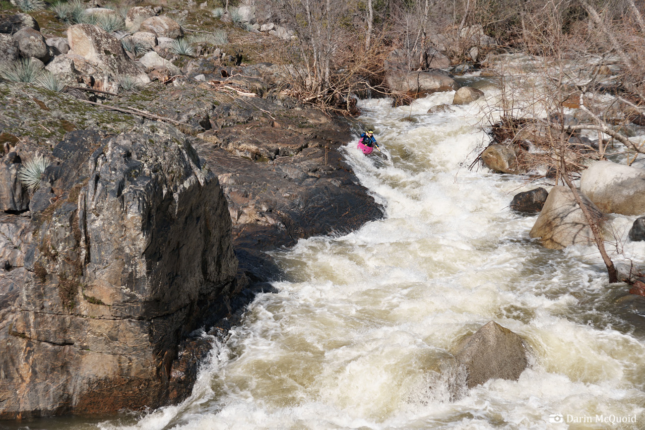 kaweah river north fork cherry falls kayak kayaking paddling yucca flat