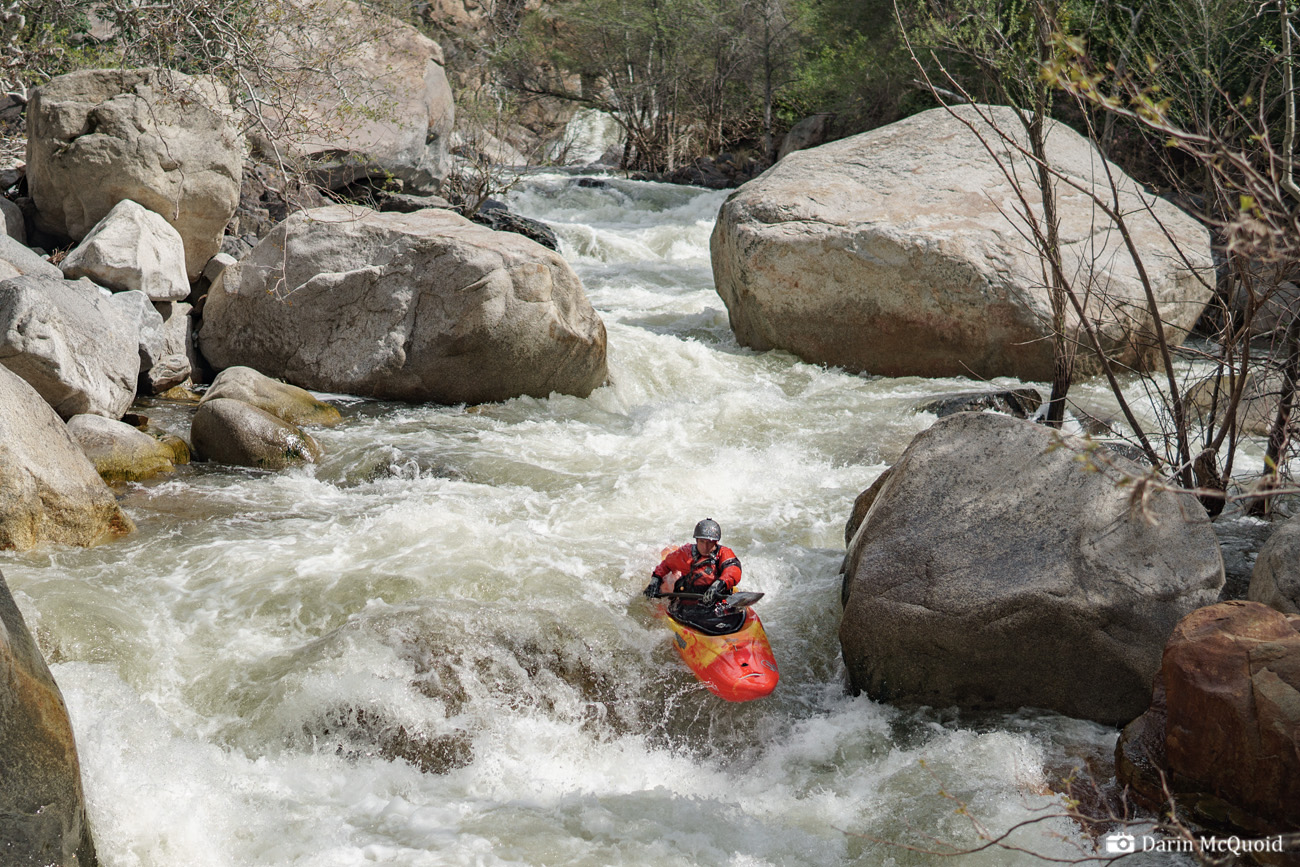 kaweah river north fork cherry falls kayak kayaking paddling yucca flat